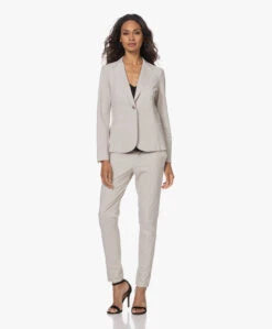 Lasalle Italiaanse Tech Jersey Blazer - Natural -Mode Kleding 220804 535e9711 da8e 4464 905c 3264b5a9dafa