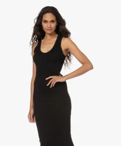 Enza Costa Supima Katoenen Racer Back Jurk - Zwart -Mode Kleding 220809 862b9d2b 30b9 42a1 b819 73d355056a30