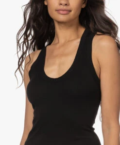 Enza Costa Supima Katoenen Racer Back Jurk - Zwart -Mode Kleding 220809 87e29fca a45e 44a1 969e 2929779531d3