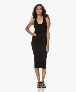 Enza Costa Supima Katoenen Racer Back Jurk - Zwart -Mode Kleding 220809 893fcbfb ec86 4517 8eb6 1a2ec470202c