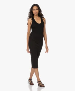 Enza Costa Supima Katoenen Racer Back Jurk - Zwart -Mode Kleding 220809 a2e2afe1 8cc8 46bb b98d 5bbac8cd9ede