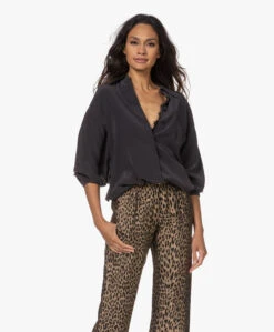 Equipment Emile Oversized Zijden Blouse - Zwart -Mode Kleding 220817 24d2d36f 07b8 41f5 95b3 2b095ae837e9