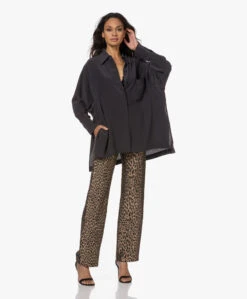 Equipment Emile Oversized Zijden Blouse - Zwart -Mode Kleding 220817 33c14de8 c6b5 460f a870 ba5e1c94cc86