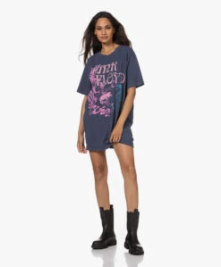 Daydreamer Pink Floyd Animals T-Shirt Jurk - Vintage Navy