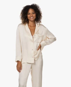 Love Stories Blue Moon Satijnen Seersucker Pyjama Blouse - Off-White -Mode Kleding 220830 32db5a4d 9e12 465e 8db0 5d44cadb3138