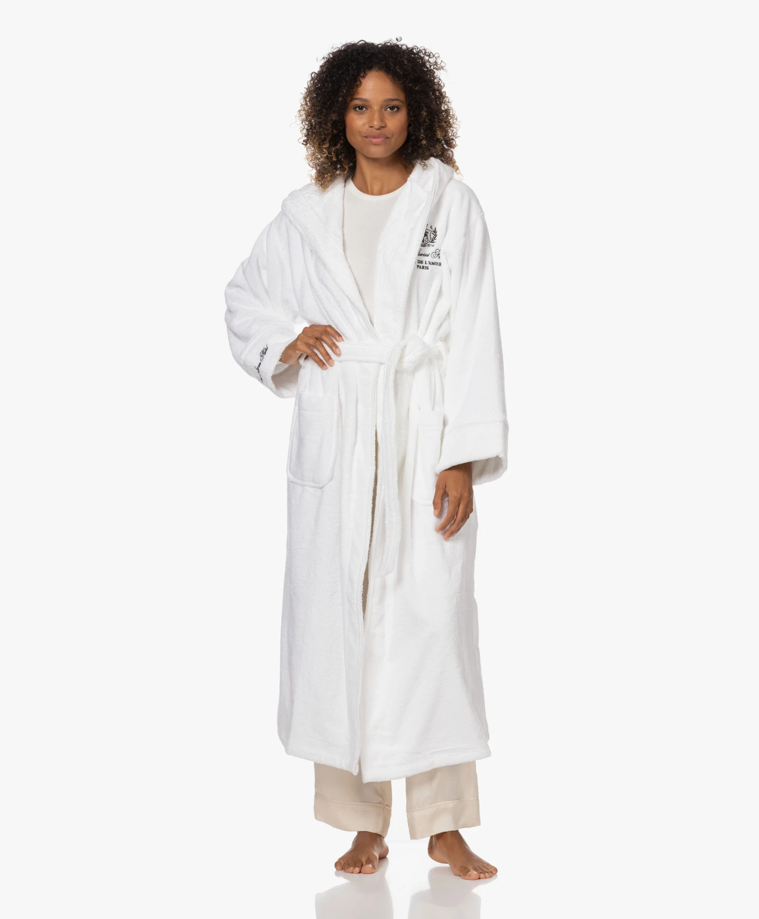 Love Stories Dean French Terry Badjas Met Capuchon - Wit 13 Love Stories Dean French Terry Badjas Met Capuchon - Wit - Afbeelding 13