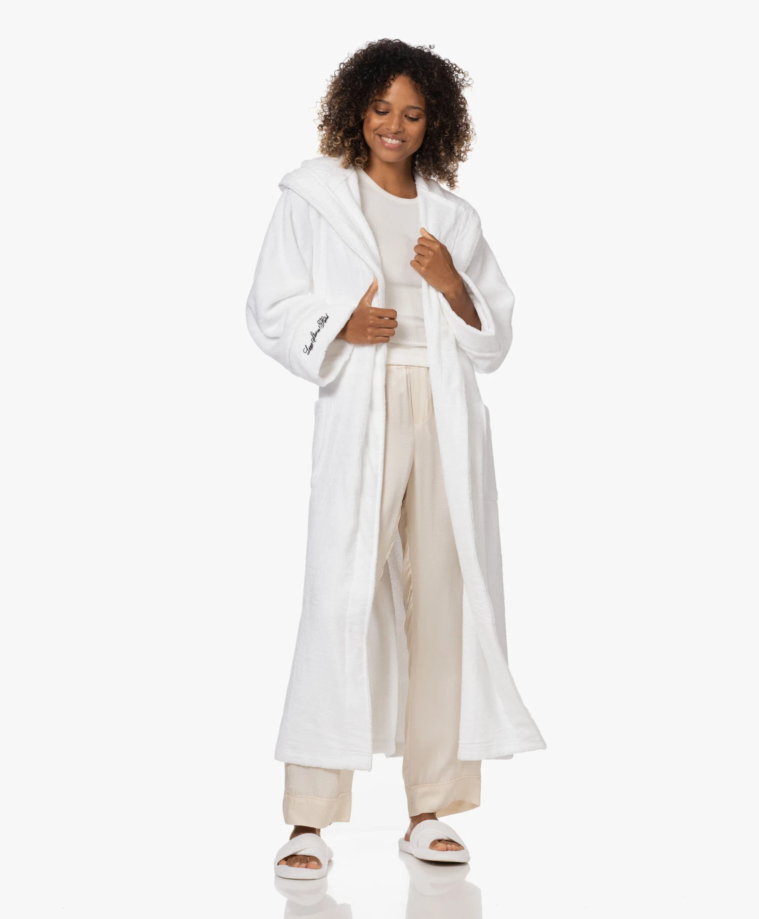 Love Stories Weekend Satijnen Seersucker Pyjama Broek - Off-White 13 Love Stories Weekend Satijnen Seersucker Pyjama Broek - Off-White - Afbeelding 13