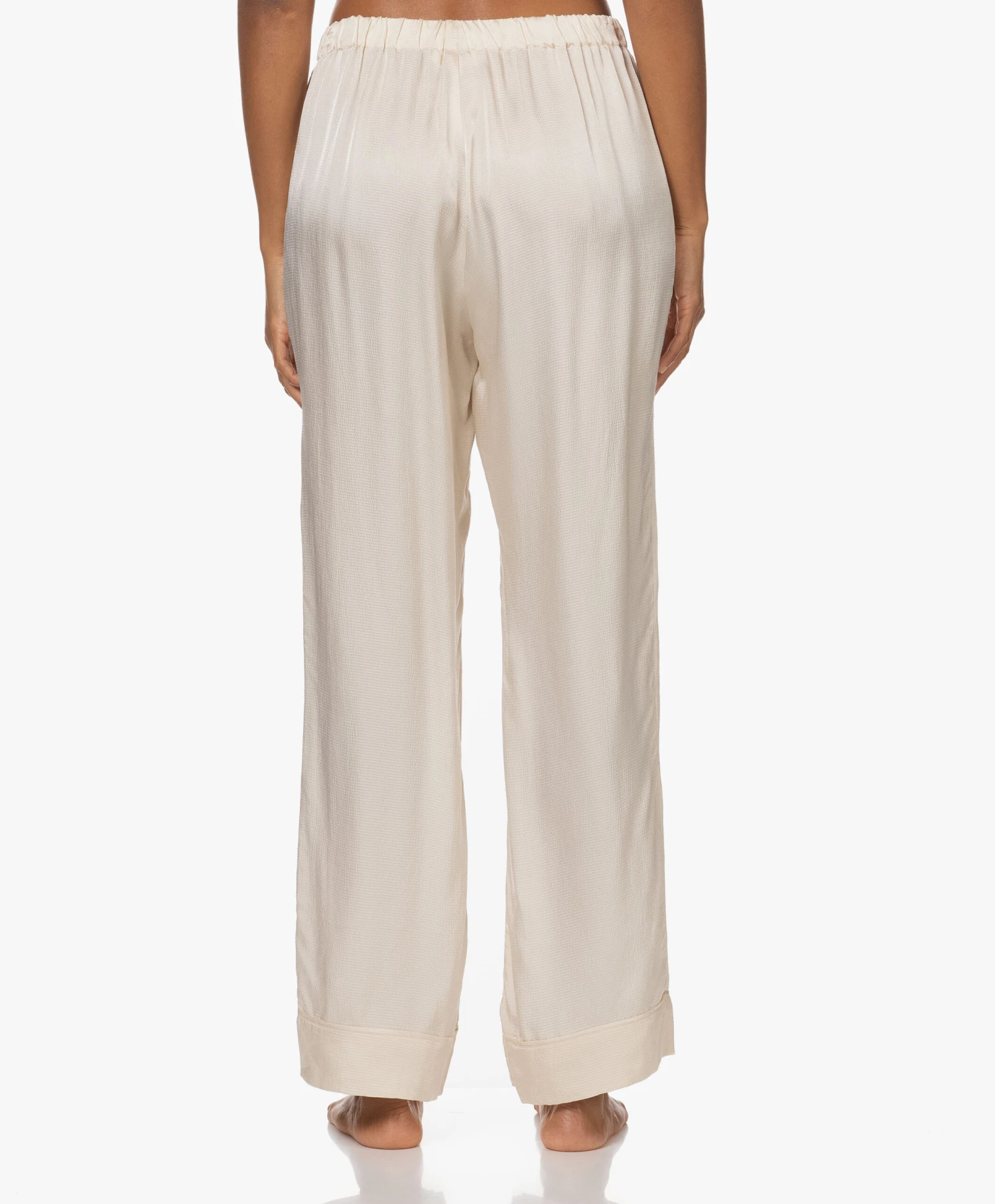 Love Stories Weekend Satijnen Seersucker Pyjama Broek - Off-White 4 Love Stories Weekend Satijnen Seersucker Pyjama Broek - Off-White - Afbeelding 4