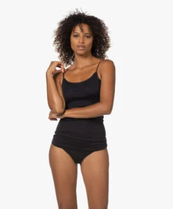 Hanro Cotton Seamless R-Hals Spaghetti Top - Zwart -Mode Kleding 220831 0c313b07 0fef 47eb 97c8 6c0f8117146a