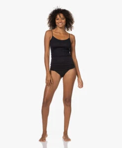Hanro Cotton Seamless R-Hals Spaghetti Top - Zwart -Mode Kleding 220831 3806e4e4 648f 4839 9de3 7c12f051d292