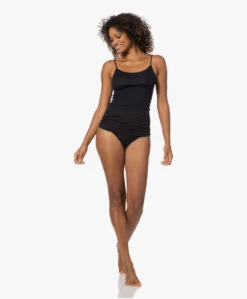 Hanro Cotton Seamless R-Hals Spaghetti Top - Zwart -Mode Kleding 220831 75b8372a aef3 4b5b bfec 691a2e453efe