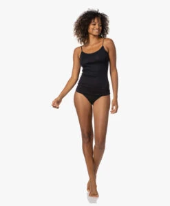 Hanro Cotton Seamless R-Hals Spaghetti Top - Zwart -Mode Kleding 220831 a716e8b5 cdea 445c a196 5aee1b47bd9c