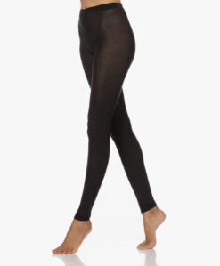Wolford Cashmere-Zijdemix Legging - Zwart
