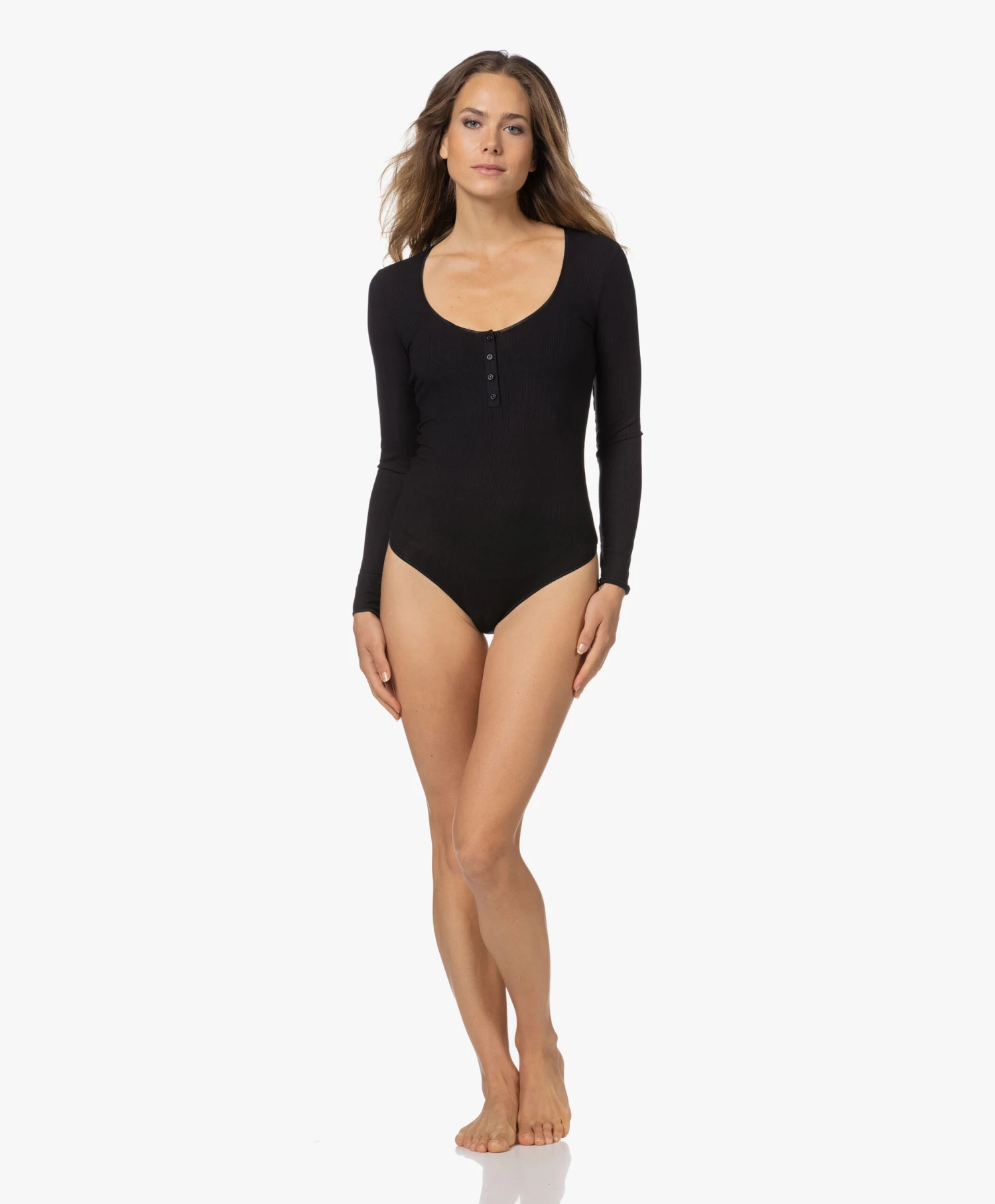 Wolford Henley Stretch-Modal String Body - Zwart 11 Wolford Henley Stretch-Modal String Body - Zwart - Afbeelding 11