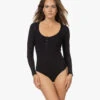 Wolford Henley Stretch-Modal String Body - Zwart