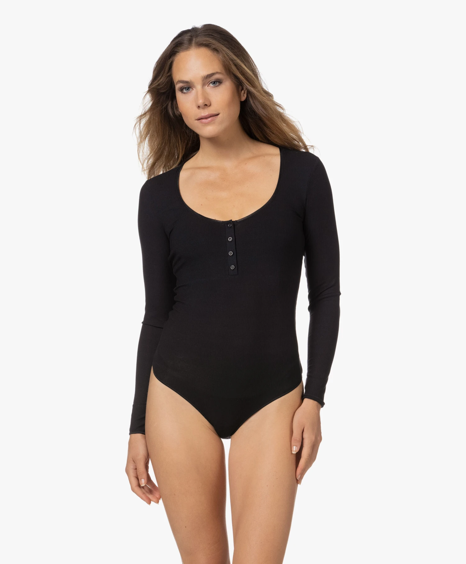 Wolford Henley Stretch-Modal String Body - Zwart 8 Wolford Henley Stretch-Modal String Body - Zwart - Afbeelding 8