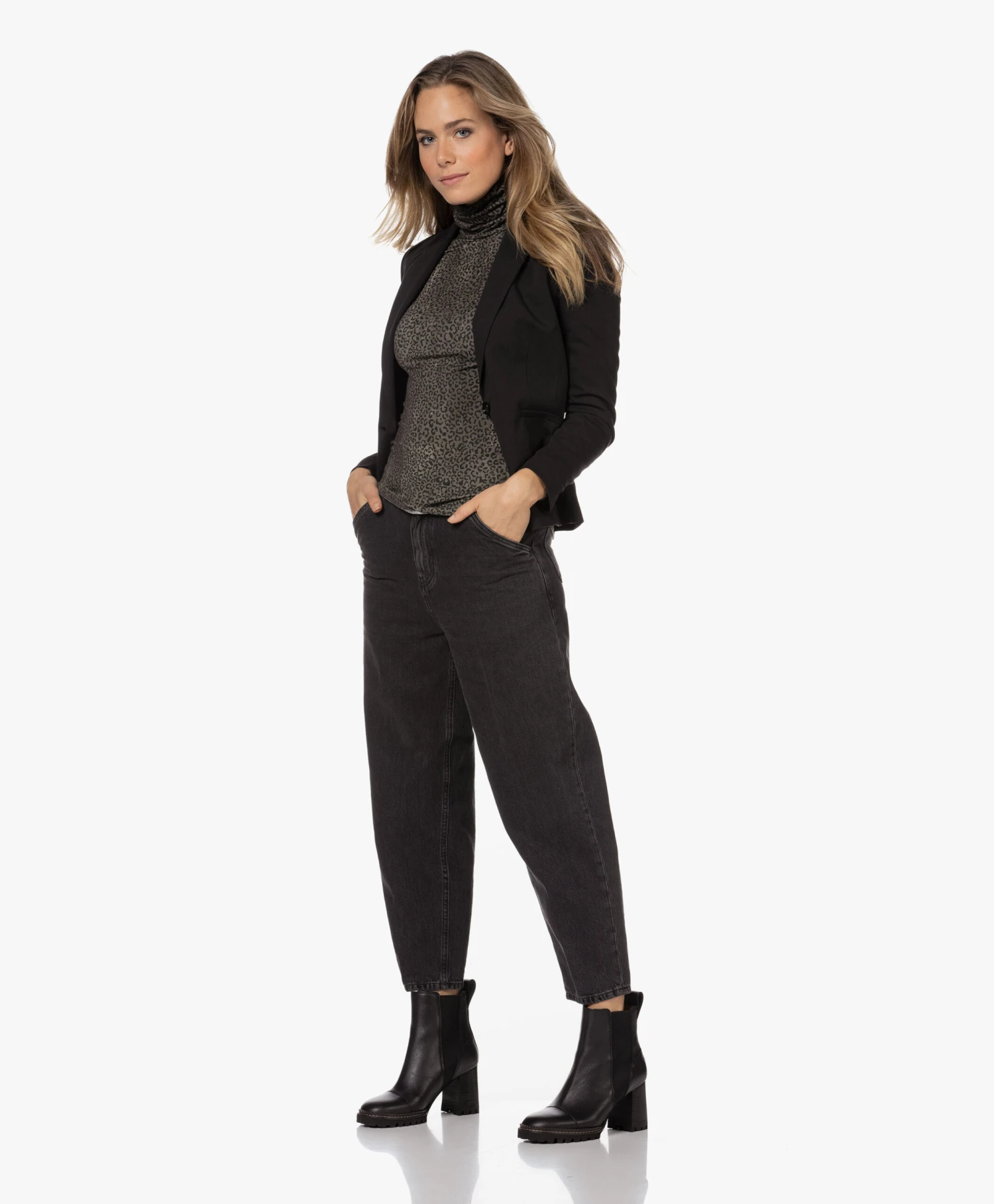 See By Chloé Leren Chelsea Boots Met Hak - Zwart 5 See By Chloé Leren Chelsea Boots Met Hak - Zwart - Afbeelding 5