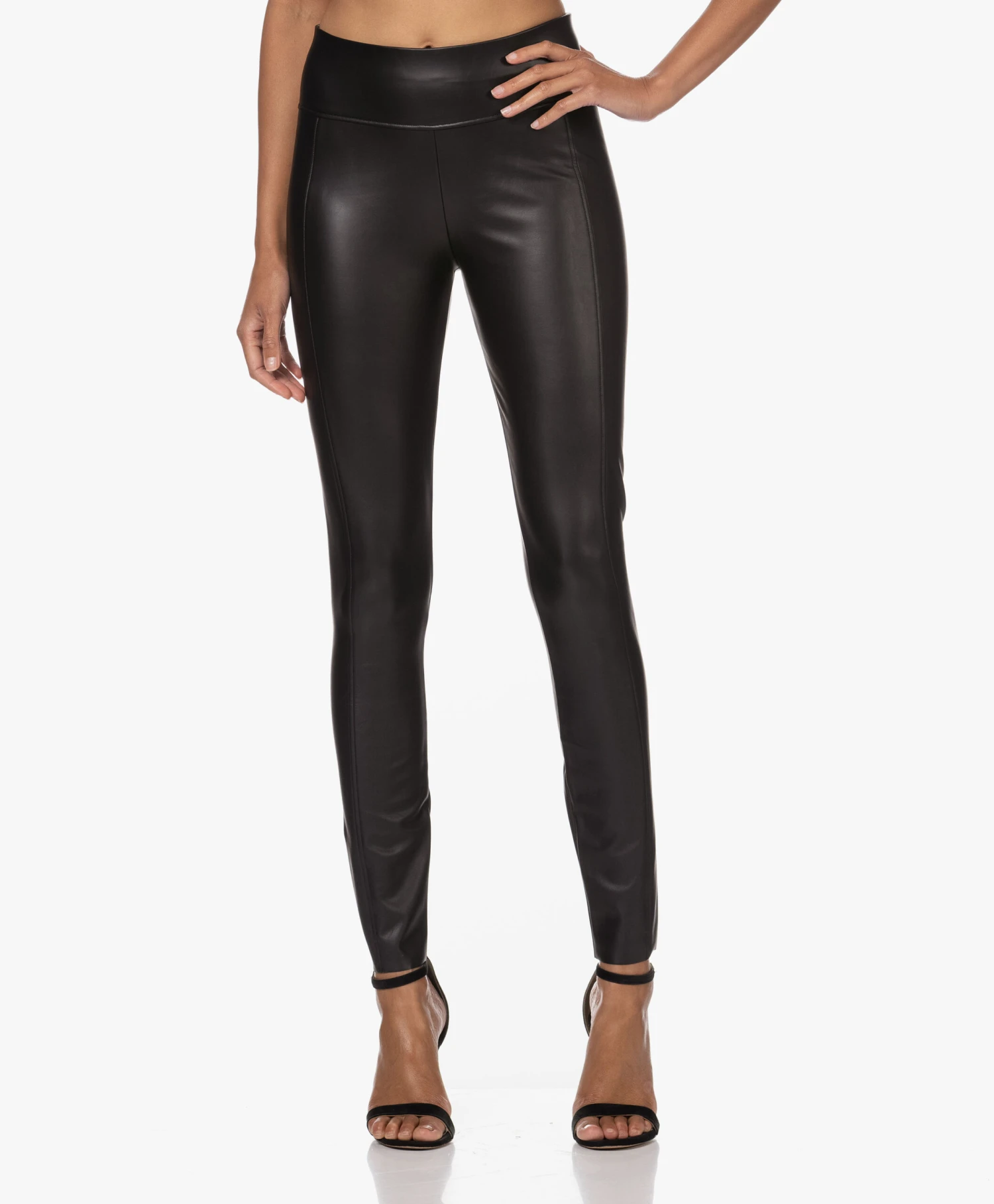 Wolford Edie Forming Vegan Leren Legging - Zwart 1 Wolford Edie Forming Vegan Leren Legging - Zwart