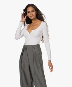 Wolford Henley Stretch-Modal String Body - Wit -Mode Kleding 221003 fd6bf0ab 62e8 4e34 982f d46310cfde55