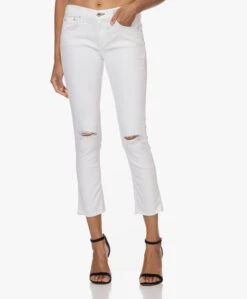 Rag & Bone Dre Low-Rise Destroyed Slim Boyfriend Jeans - Wit
