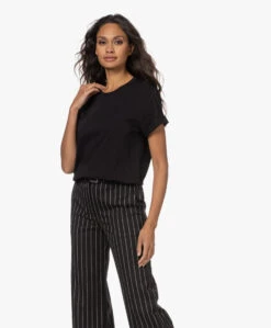 Joseph Katoenen T-Shirt Met Korte Mouwen - Zwart -Mode Kleding 221006 1750f467 c42d 499c 810a c4758ae58bb6