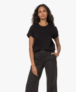 Joseph Katoenen T-Shirt Met Korte Mouwen - Zwart -Mode Kleding 221006 43ffc56f 1ce2 46df 91bd 12eb088a9440