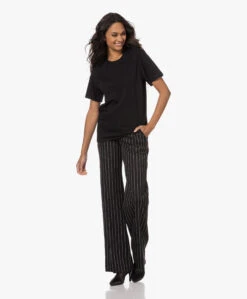 Joseph Katoenen T-Shirt Met Korte Mouwen - Zwart -Mode Kleding 221006 4fb82634 23f1 40b7 bed1 67e131628314