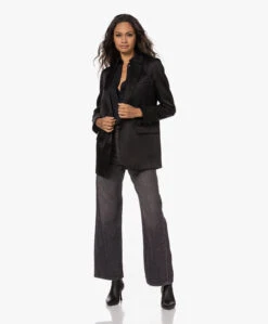 Vince Slim-Fit Stretch Zijden Blouse - Zwart -Mode Kleding 221011 c42c29bb 74bf 4480 bb6f 092081591a93