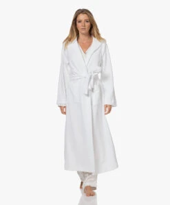 Hanro Robe Selection Enkellange Badjas Met Capuchon - Wit