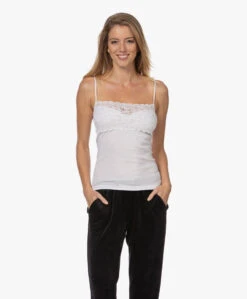 Hanro Katoenen Moments Spaghetti Top - Wit -Mode Kleding 221012 696eb96a c31c 47b1 8ebf 5b1cf5501846