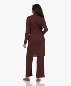 Skin Coleen Pima Katoenen Jersey Badjas - Port -Mode Kleding 221013 0fbb113e bf99 4ac4 acf5 89721850af96