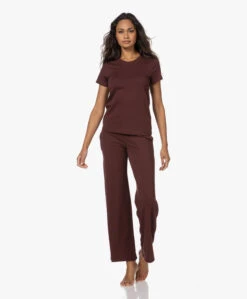 Skin Christine Katoenen Jersey Broek - Port -Mode Kleding 221013 105baf74 9039 41f6 9a04 7e8934c0d3ab