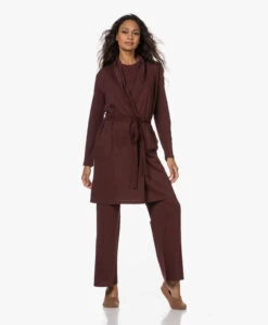 Skin Coleen Pima Katoenen Jersey Badjas - Port