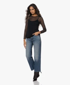 Hanro Smooth Illusion Tule Longsleeve T-Shirt - Zwart -Mode Kleding 221013 48913ec3 9147 443c 911a f741c80540ea