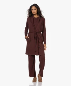 Skin Coleen Pima Katoenen Jersey Badjas - Port -Mode Kleding 221013 54a91f7b a8b7 47ad 80e9 f8f79584a892