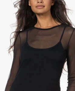 Hanro Smooth Illusion Tule Longsleeve T-Shirt - Zwart -Mode Kleding 221013 6187a092 b9ea 425f ba12 18e6413a7299