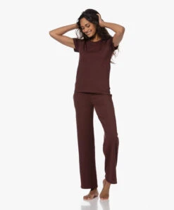 Skin Carly Pima Katoenen T-Shirt - Port -Mode Kleding 221013 760f742d 50e2 43e8 b903 dc26ab314dfb