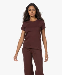 Skin Carly Pima Katoenen T-Shirt - Port -Mode Kleding 221013 9f9c5216 ea43 4077 ae6c a29e70615cdb