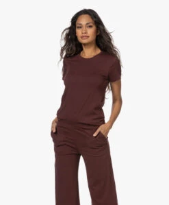 Skin Carly Pima Katoenen T-Shirt - Port -Mode Kleding 221013 f909c32c ba8d 4845 a4f7 6cc5baa6cacf