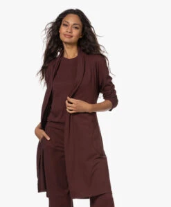 Skin Coleen Pima Katoenen Jersey Badjas - Port -Mode Kleding 221013 fe8c2818 5976 43ba a31a 778d10cad74a