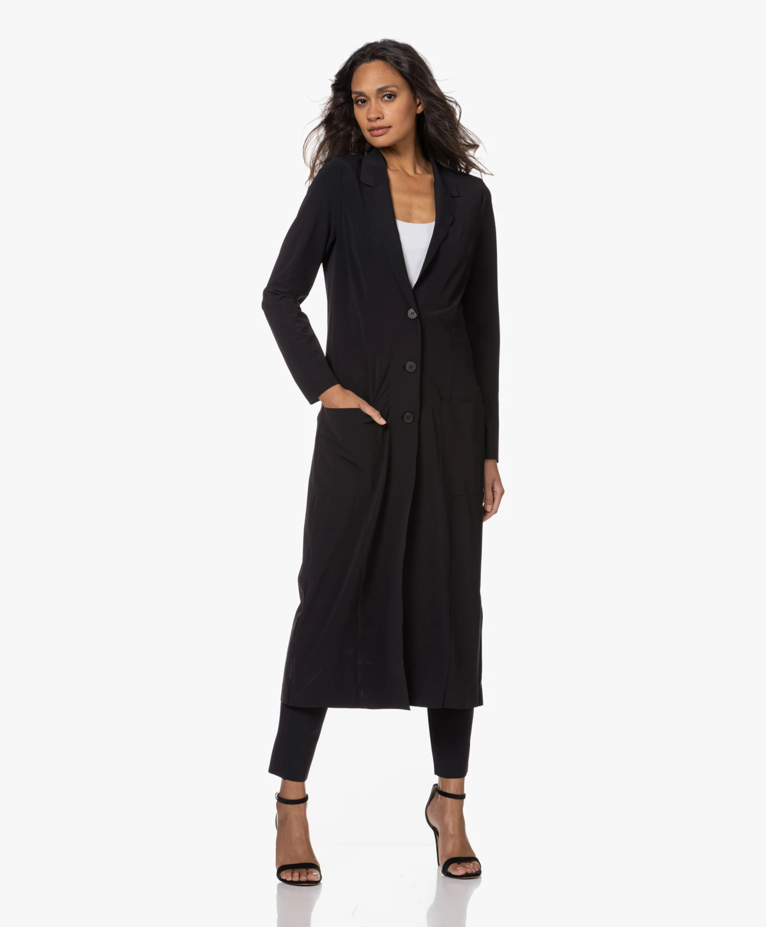 Japantky Quito Kuitlange Travel Jersey Blazer - Zwart 12 Japantky Quito Kuitlange Travel Jersey Blazer - Zwart - Afbeelding 12