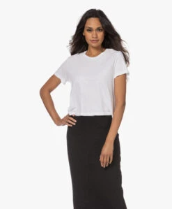 Re/Done + Hanes 50S Katoenen Boxy T-Shirt - Optic White -Mode Kleding 221025 97528dab 038a 4434 b371 e51d8ad1896c