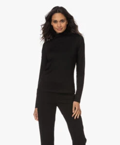 No Man'S Land Viscose Jersey Colshirt - Zwart -Mode Kleding 221107 93bd8db7 8926 43f8 89c1 a951b411f8f5 1