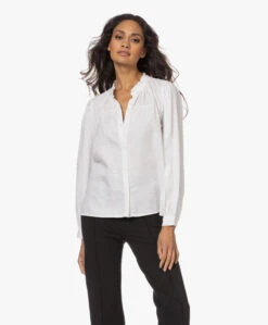 Rails Camille Lyocellmix Blouse Met Ruches - Wit