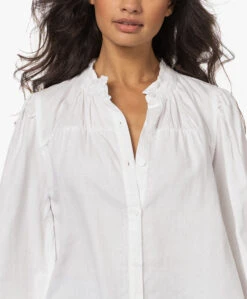 Rails Camille Lyocellmix Blouse Met Ruches - Wit -Mode Kleding 221117 a27d7594 a100 4e4e b463 95f4871139d4