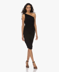 Norma Kamali Diana Tech Jersey One Shoulder Jurk - Zwart -Mode Kleding 221121 182443b8 ca90 4470 b184 422039db0c4e