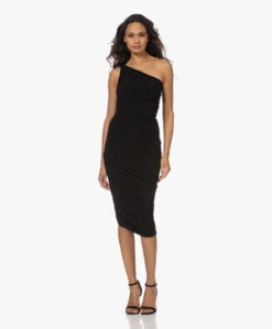 Norma Kamali Diana Tech Jersey One Shoulder Jurk - Zwart -Mode Kleding 221121 a939ca2a a725 4839 9144 4f87d802b778