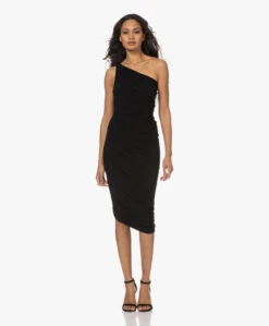 Norma Kamali Diana Tech Jersey One Shoulder Jurk - Zwart -Mode Kleding 221121 bd29b913 e75f 4ee3 9b06 891d2a74a877