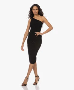 Norma Kamali Diana Tech Jersey One Shoulder Jurk - Zwart -Mode Kleding 221121 cbc766bf 0d1a 4673 8fbd 6e10bf464cf3