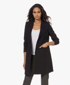 Japantky Yone Lange Travel Jersey Blazer - Diepzwart -Mode Kleding 221129 cc03875b bf7b 48da ae4e fb04aab32401